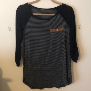 Striped long sleeve tee